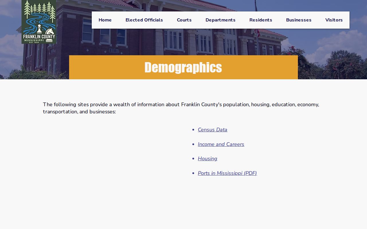 Bude court record context from Franklin County demographics resources