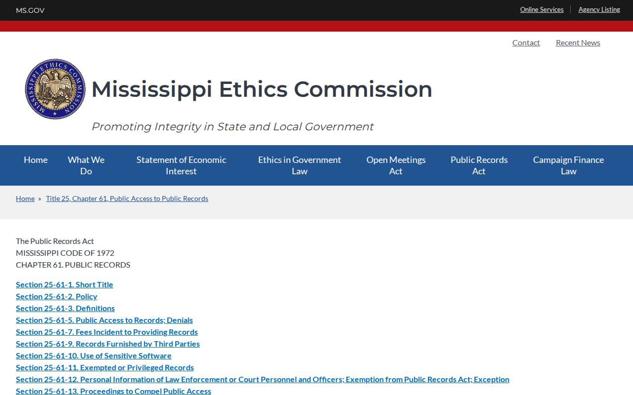 Franklin County civil docket Mississippi public records access information