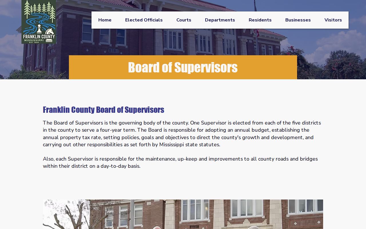 Franklin County court calendar and public meeting record source