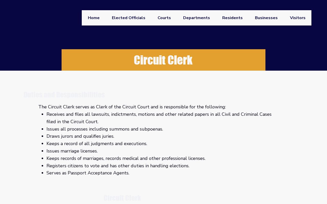 Franklin County criminal docket Circuit Clerk records information