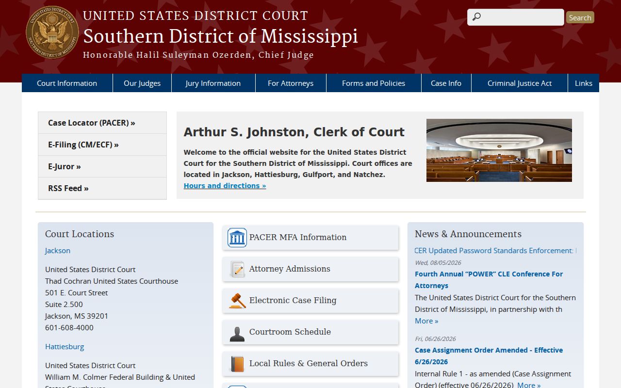 Franklin County court docket federal court access boundary