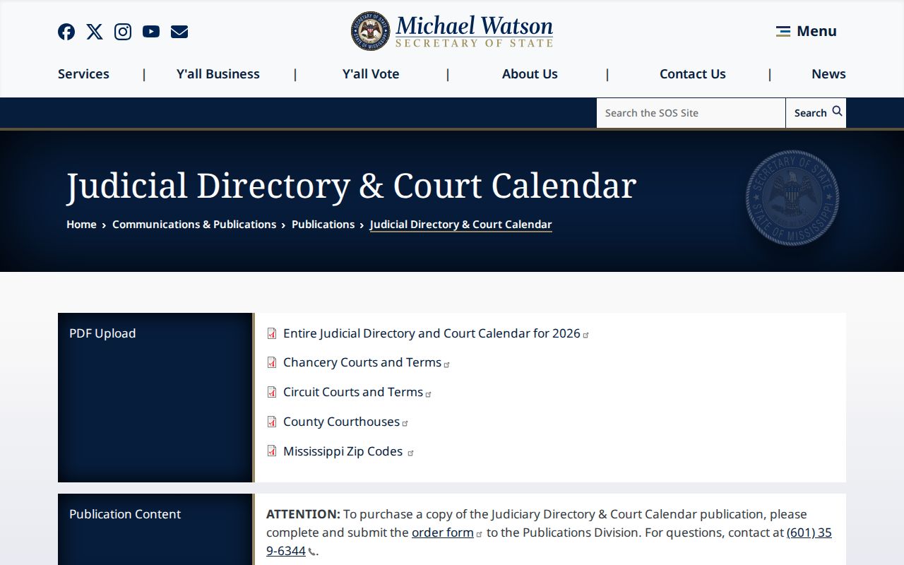 Franklin County court docket judicial directory source